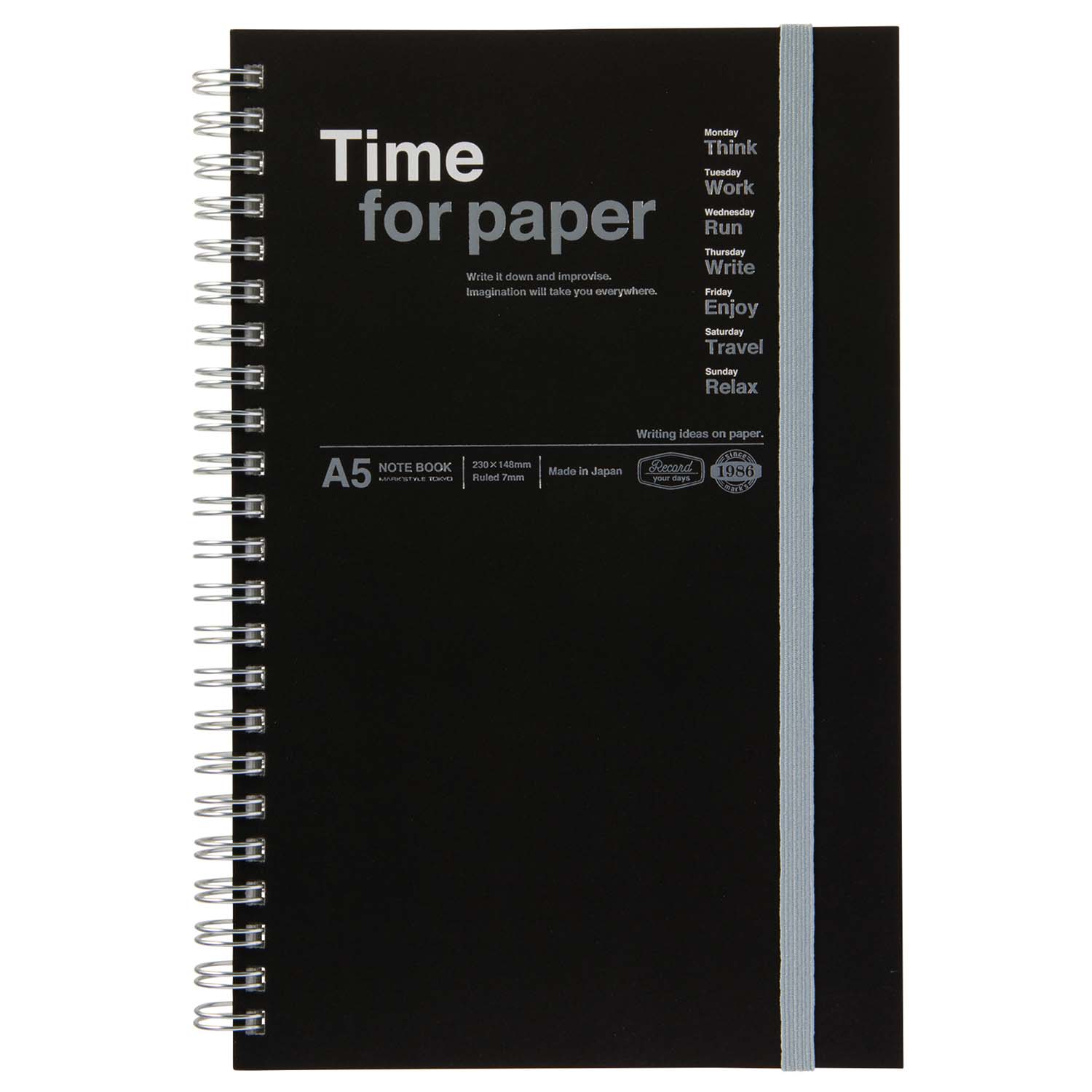 Notebook A5 Time for Paper TFP-NB01-BK Black