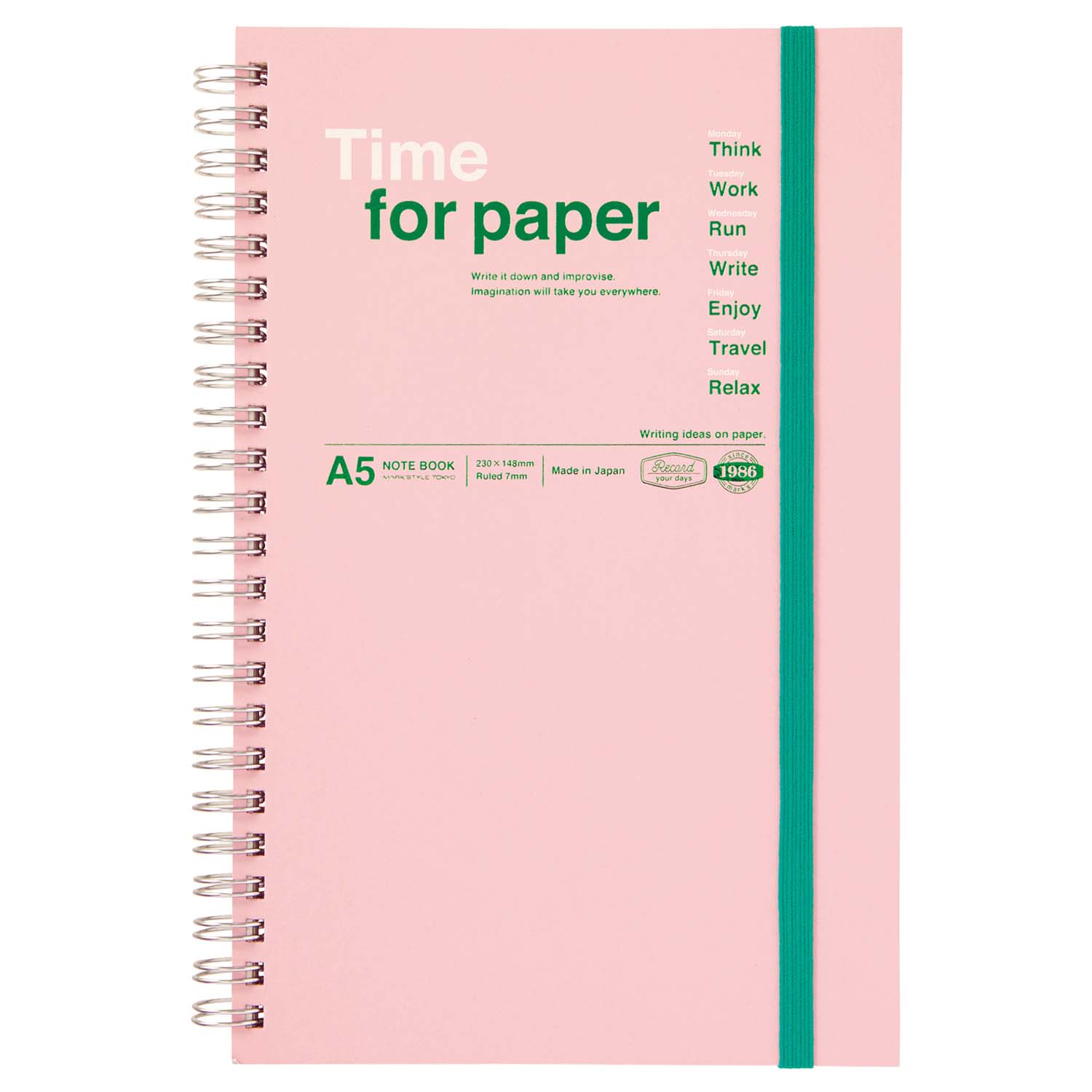 Notebook A5 Time for Paper TFP-NB01-LPK Light Pink