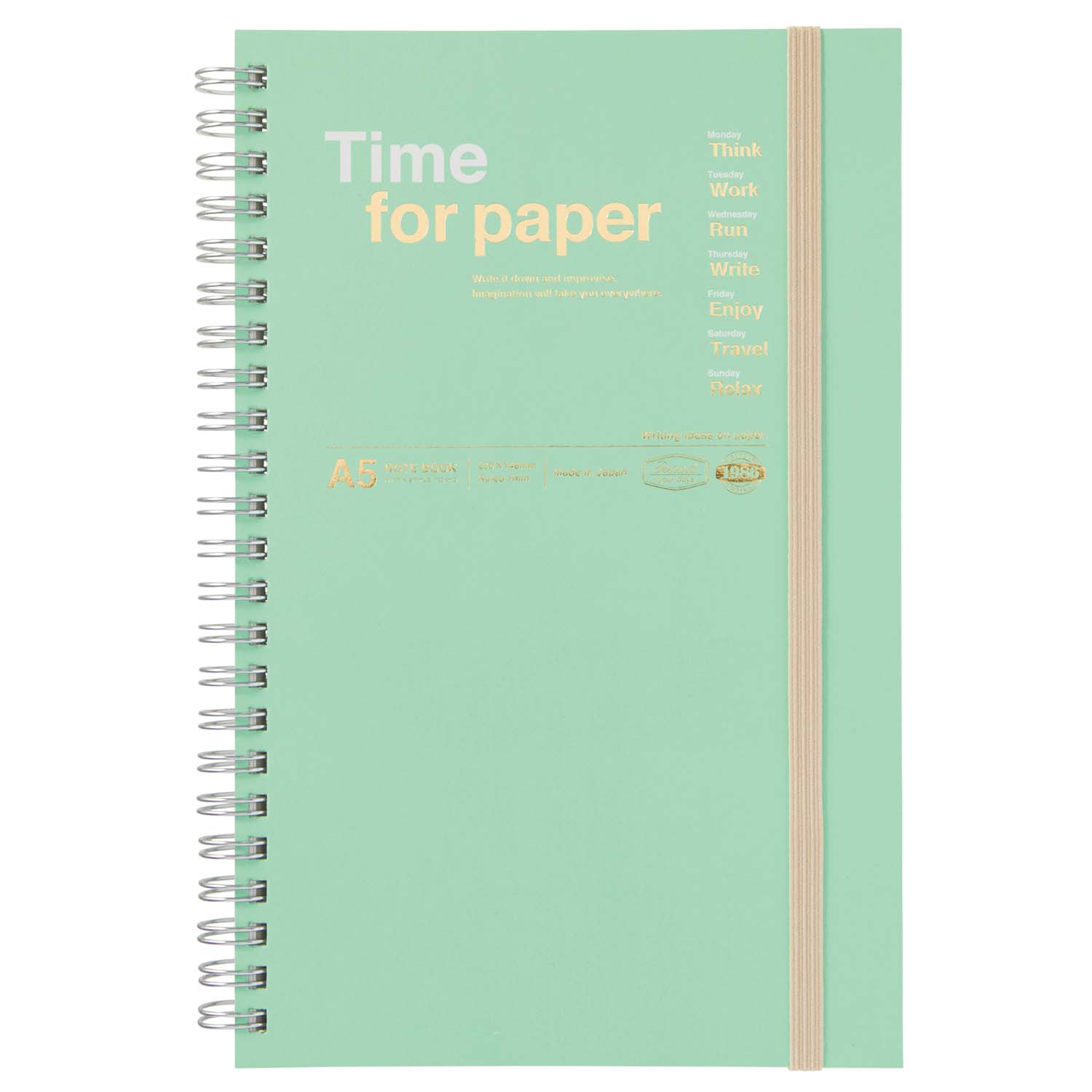 Notebook A5 Time for Paper TFP-NB01-BK Mint