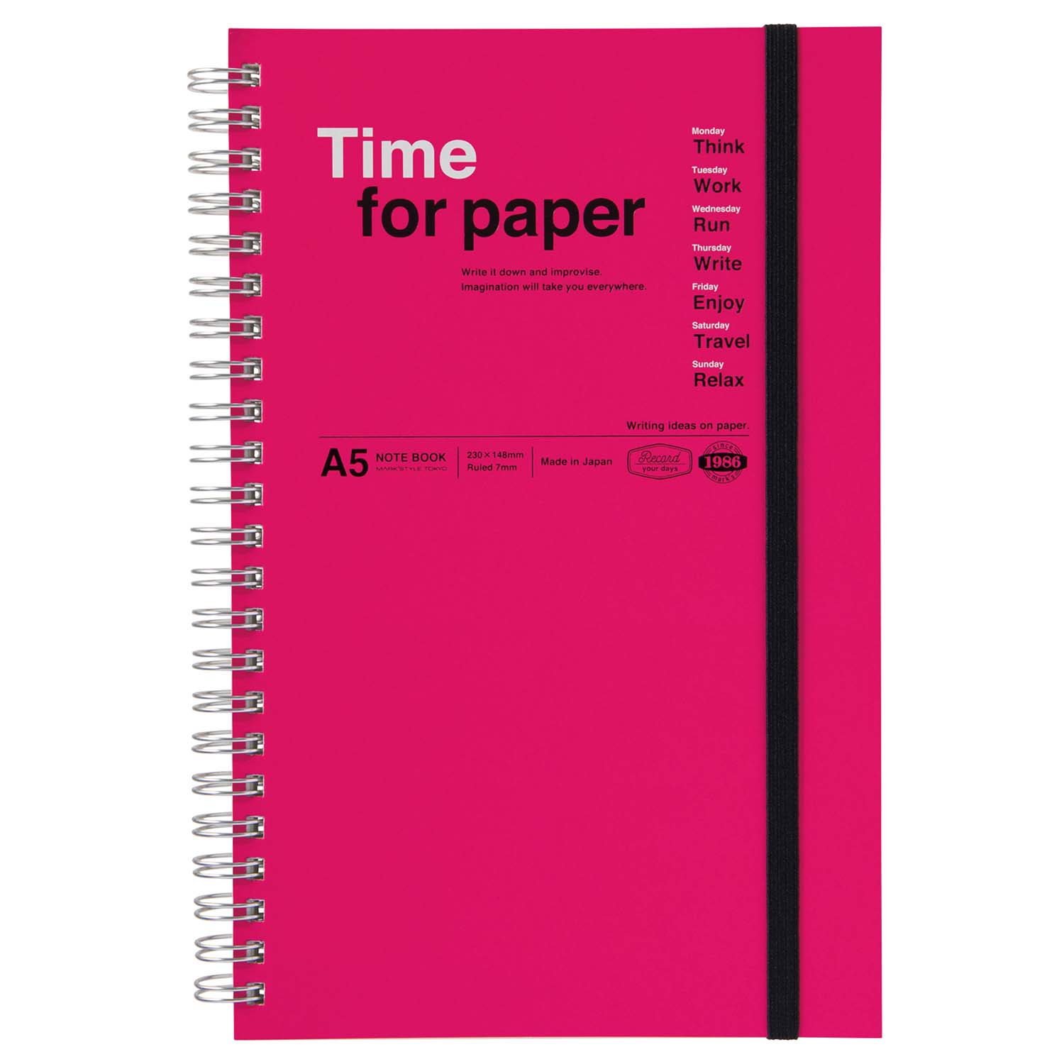 Notebook A5 Time for Paper TFP-NB01-PK Pink