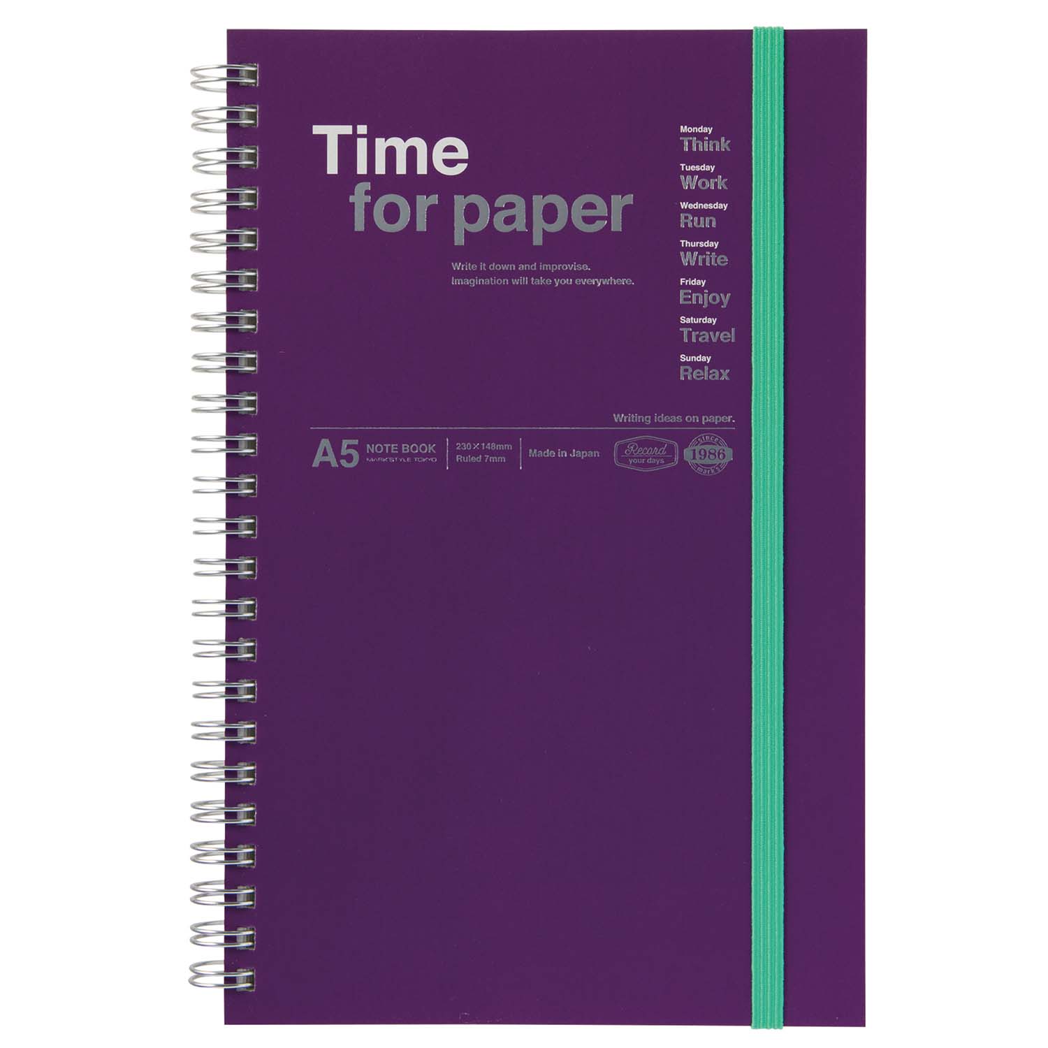 Notebook A5 Time for Paper TFP-NB01-PL Purple