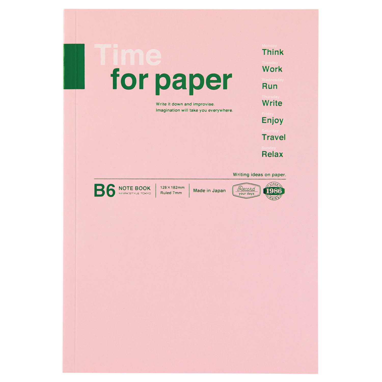 Notebook B6 Time for Paper TFP-NB02-LPK Light Pink