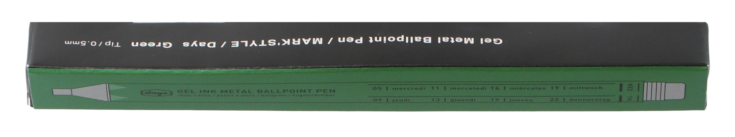 Days Pen Mark's DAY-BP5-GN Green Packaging
