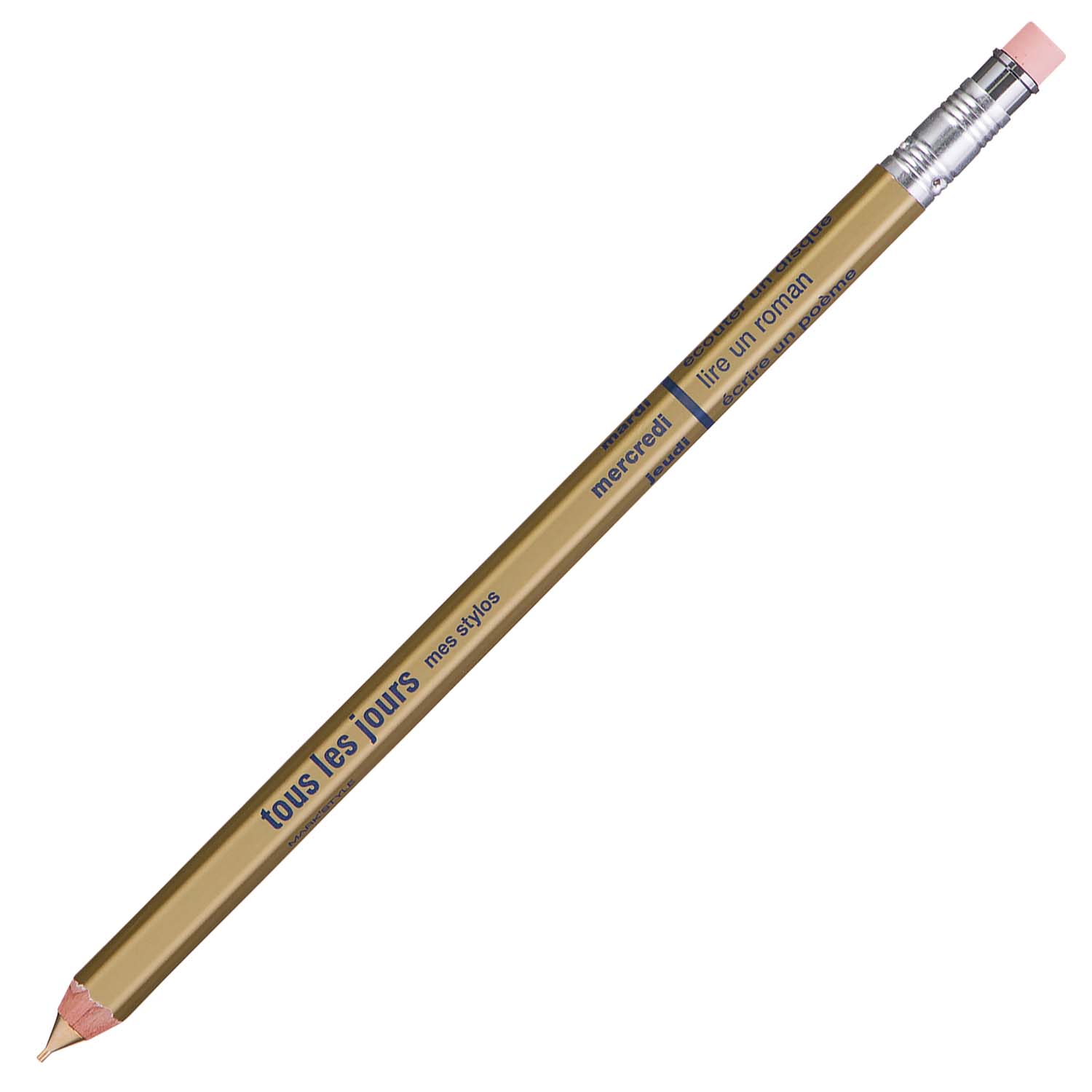 Days Mark's Mechanical Pencil with Eraser DAY-SH2-GD Gold