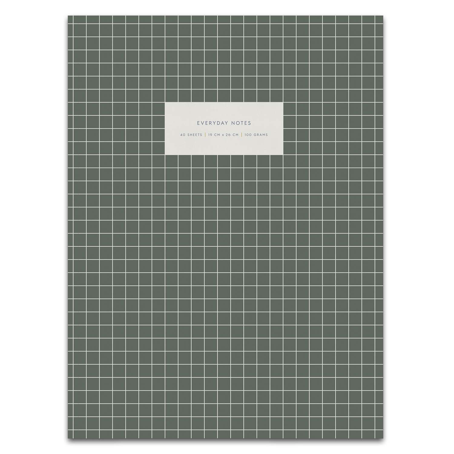 Kartotek Capenhagen Large Notebook / Check – Sage Green LN-0006